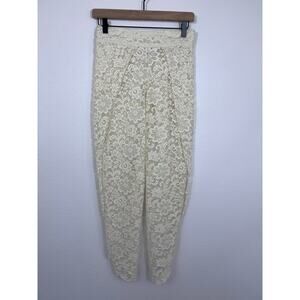 Elan Beach Cream Lace Boho Pants Women’s Small